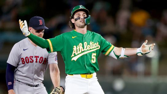 Red Sox' 10-game road winning streak ends in 4-3 loss to Athletics  taken at BSJ Headquarters (Red Sox)